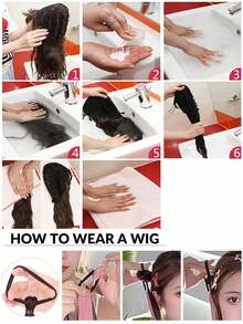 16 Clips 7Pcs/Set Hair Extensions Long Straight Hairstyle Synthetic Blonde Black Hairpieces Heat Resistant False Hair Daily Use For Women - Multicolor - View 10