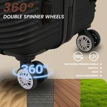 YSTYLE 3/5 件套硬殼行李箱套裝（12、18、20、24、28 英吋），採用防刮擦、抗衝擊的 ABS 外殼，空間寬敞，配有四個 360 度旋轉輪。