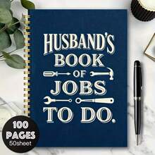 1 cuốn sổ tay ghi chép công việc hài hước của chồng - Bìa lò xo, thích hợp làm quà tặng sinh nhật/kỷ niệm/ngày lễ tình nhân/ngày của cha - Bìa đen trắng tối giản - Dùng hàng ngày ở văn phòng hoặc tại nhà - Sổ tay công việc của chồng - Ý tưởng quà tặng cho các cặp đôi, quà tặng sinh nhật cho chồng, quà kỷ niệm, thiết kế đơn giản, kết cấu chắc chắn, quà tặng hài hước - Nhiều màu - Xem 2