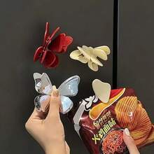 Magnetic Butterfly Sealing Clips - Snack Bag Sealing Clips, Magnetic Refrigerator Stickers, Mini Cute Sealing Machine - Multicolor - View 2