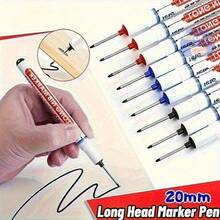 15 pezzi Pennarelli indelebili con punta fine, impermeabili, nero/rosso/blu, ad asciugatura rapida per piastrelle, legno, marcatura profonda, inchiostro a base di olio ad alta capacità, punta da 2 mm, adatti per logistica, carta, acciaio, vetro e altro - Articoli di cartoleria essenziali per il ritorno a scuola, forniture per l'apprendimento, libri da colorare - Tagli Unica - Visualizzare 12