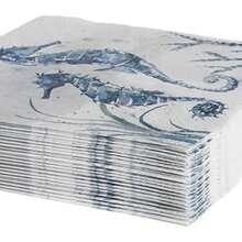 Boston International IHR - Servilletas de papel para bebidas de cóctel de 3 capas, 20 unidades, 5 x 5 pulgadas, cócteles de verano(12.70cm (5") x 12.70cm (5") Aquaworld Sea Horse) - Multicolor - Ver 7