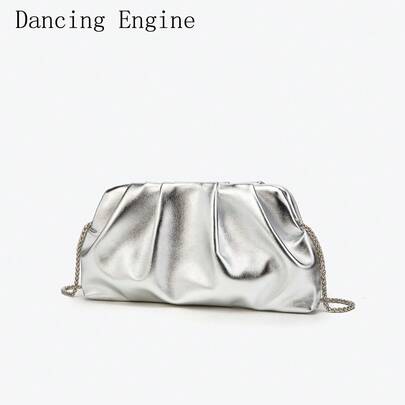 Dancing Engine حقيبة كتف فاخرة من المصمم، حقيبة مساء جلد PU للنساء