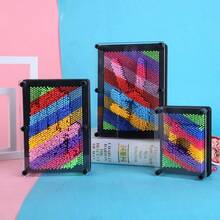 3D Knitting Art Board Toy, Sensory DIY Hand Imprint Needle Painting Set, Creative Stress Relief Fun Gift, Suitable For Birthday And Party, Multi-Color Rainbow Toy, Thanksgiving & Easter Gift, Perfect Birthday Gift For Boys And Girls, Back To School Reward - Multicolor - View 5