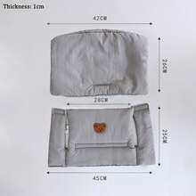 Almofada para cadeira alta de bebê com estampa de ursinho fofo (1 unidade), macia e agradável à pele, antiderrapante, removível e lavável, compatível com diversos modelos de cadeiras altas.