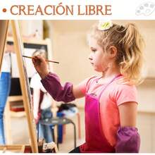 Mandil para Niños de Tela no Tejida para Pintar, Cocina, Aula, Dibujo, Evento Comunitario, Manualidades y Actividades de Pintura Artística. - 1 - Ver 4