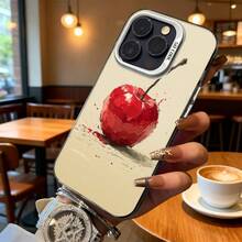 Funda de Teléfono Diseño de Impresión de Manzana Roja para Modelos de  y  Adecuada para Todas las Estaciones Opción de Regalo Ideal - Negro - Ver 6