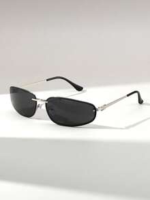 1 Pair Women's Rimless Cat Eye Stainless Steel Personalized Y2K Outdoor Cycling Fashion Glasses - 彩色 - 查看 10