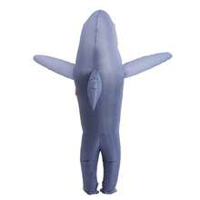 1pc Inflatable Shark Costume, Funny & Silly Dress Up Costume For Adults, Excluding Battery - Multicolor - View 3