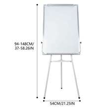 Tripod Writing Board With Paper Clamp And Pen Storage Rack, Single-Sided Foldable Magnetic Whiteboard, Smooth Writing Surface Adjustable Height Whiteboard With Non-Slip Rubber Feet - White - View 3