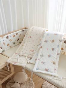 1件装婴儿床围，柔软加厚床栏保护垫，防止宝宝磕碰，ins风婴儿床衬垫，一体式多尺寸防撞垫，拼接婴儿床围栏，床围面料，婴儿床上用品套装 - 雲之夢 - 查看 8