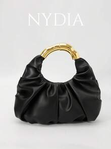 Borsa A Mezza Luna In Nylon Riciclato - Tracolla Regolabile, Leggera, Boho Style, Per Quotidiano E Viaggi