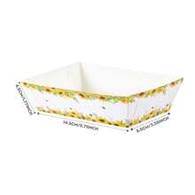 10/24pcs Sunflower Black Rim Disposable Party Food Boxes, Fries Boxes, Popcorn Boxes, Suitable For Lunch Box, Bakery Bread, Burger Restaurant - Multicolor - View 2