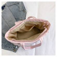 Women's Tote Bag, Lightweight & Fluffy Handbag Suitable For Travel, Work, Beach, Gym, Shopping, School Supplies, School Bag, School Handbag, School Tote Bag, School Bookbag, Back To School Bags, Large Capacity, Waterproof, Portable, Classic Casual, Suitable For Teen Girls Women College Students, Perfect For Back To School, First Day Of School, Tote Bags For School,College Essentials, Perfectly Matching With Fall Outfits Women - Hồng - Xem 9