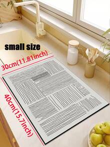 【热销！！！】1 件装软橡胶厨房地垫，3.5 毫米厚，现代抽象手绘风格吸水大尺寸厨房地毯，可自行裁剪以适应厨房尺寸，表面织物材质，中间海绵层，底部橡胶层，适用于厨房地毯、厨房装饰、婚礼装饰、家居装饰、浴室地垫、玄关地垫、洗衣房地垫、走廊地毯、客厅地垫等。 - 彩色 - 查看 17