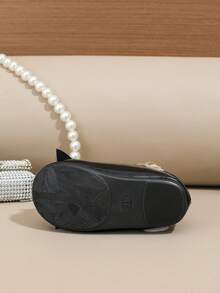 1 Pair Girls' Flat Round Toe Casual Shoes, Cute Princess Style, Fashion, Soft, Lightweight, Hook And Loop Closure, Suitable For Matching Outfits, Suitable For All Seasons, Parties, Holidays - Black - View 6