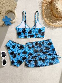The Latest Children's Swimwear Three Pieces Set For Summer Beach Parties And Vacations - Multicolor - View 2