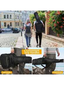 Túi đựng đàn guitar chống nước 41 inch, hộp đựng đàn guitar acoustic, túi đựng đàn guitar dạng ba lô điều chỉnh được, chống nước với móc phía sau, phù hợp cho đàn guitar acoustic cổ điển, ukulele, bass. - Nhiều màu - Xem 3