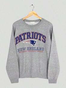 HoodieVintage   Sweatshirt  New England Patriot (2)Loose And Comfortablewinter Clothes For Women - Màu be - Xem 1