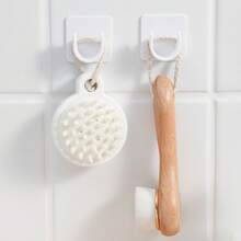 1 Pair Of Self-Adhesive Curtain Rod Brackets: Non-Slip, Heavy-Duty Hooks With High Load Capacity For Indoor Use. - White - View 4