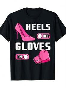 Female Boxing Trainer T-Shirt - 100% Cotton - 180g - Black - View 1