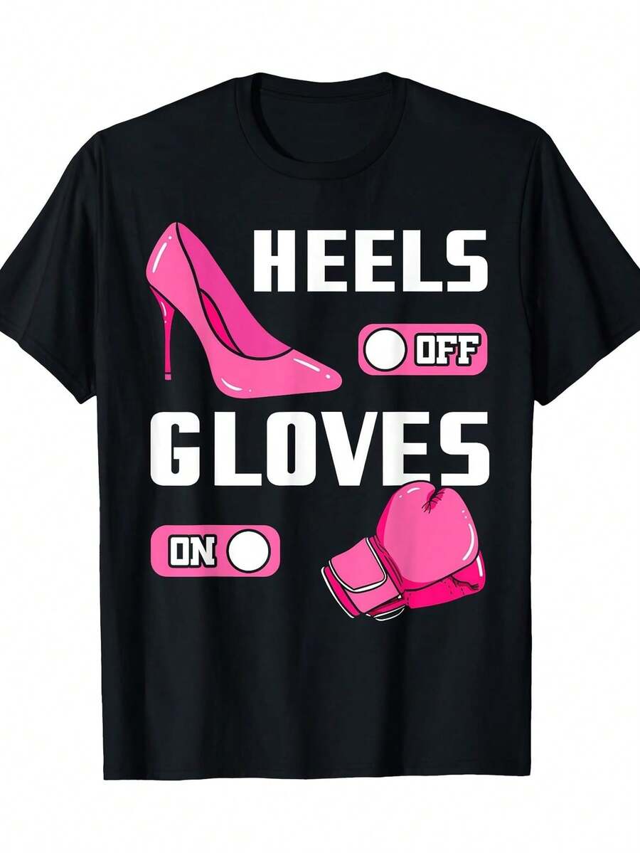 Female Boxing Trainer T-Shirt - 100% Cotton - 180g - Black - View 1