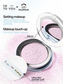 INTO YOU Mini borla de maquillaje (Serie Meng Lan), control de grasa, mantiene el maquillaje limpio, portátil - MN03 - Ver 3