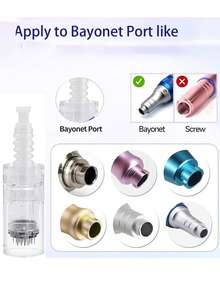 Agujas de repuesto Derma Ultima A1/A6/A10/M5/M7/N2 - 12-42 agujas/Nano redondo (estilo bayoneta) compatible con bolígrafo eléctrico de microagujas, Dr.Pen - Multicolor - Ver 3