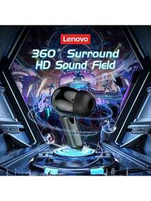 Lenovo GM2 Pro 5.3 蓝牙无线耳机，低延迟带麦克风，高清通话，双模游戏耳机，中国包装 - 白色 - 查看 2