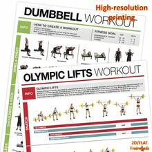 6pcs Fitness Exercise Instruction Printed Materials - Learning Materials For Fitness Enthusiasts - 8x10 Inch Frameless, Perfect For Gym Or Sports Decor, Spring Decoration, Suitable As Holiday Or New Year Gift