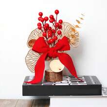 Decorative Chinese Spring Tree Ornament For The New Year – Festive Office Decoration For Bedroom And Living Room – Tiger Theme - (擺飾3掛件隨機)新年家居裝飾品樹擺件 - 查看 3