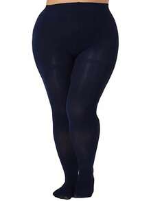 1 Pair Of Candy-Colored Women's Plus-Size Pantyhose, Super Soft Solid Color Semi-Transparent Pantyhose, High-Waisted Silk Stockings, Suitable For Daily Use - Multicolor - View 4