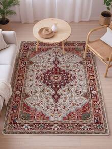 1pc European Style Indoor Decorative Large Rug, New Faux Wool Washable Bottom Indoor Carpet, Living Room Rug, Sofa Rug, Bedroom Rug, Bedside Anti-Slip Mat, Dining Room Kitchen Rug, Office Chair Pad, Entryway Doormat, Outdoor Picnic Mat, Outdoor Camping Blanket - Multicolor-1 - View 15