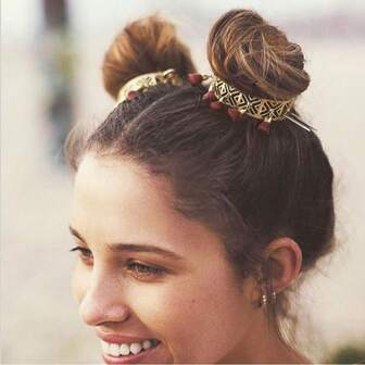 2pcs Geometric Hollow Vintage Hair Clips, Bun Hairstyle Accessories For Concerts And Parties