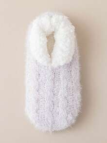 1双女士秋冬加绒保暖袜，柔软防滑家居/睡眠袜 - 彩色 - 查看 14