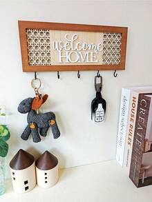 1个“HOME SWEET HOME（欢迎回家）”字母设计钥匙挂钩、眼镜挂钩、帽子挂钩、玄关装饰挂钩，适用于客厅、走廊、卧室、餐厅、咖啡厅，可作为节日礼物赠送给家人、朋友、同事、父母。 - 彩色 - 查看 11