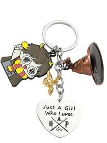 7pcs Cartoon Character , Ron Weasley, Hermione Granger Keychain, Suitable For Backpack Hanging, Car Decor, Party & Holiday Gifts - Multicolor - View 15