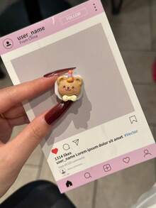 4pcs Cartoon Magnetic Cable Organizer Clips, Desktop Phone Charger Cord Holder Hooks - Multicolor - View 8