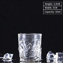 1 Halloween Skull Bottle, Homemade Brewing Wine Bottle, Creative Sobering Up Wine Dispenser, Glass Foreign Wine Cup, Sealed Storage Wine Bottle, Skull Bottle Suitable For Family And Company Storage, And Can Also Be Given As A Gift To Friends