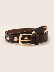 1条Y2K街头风时尚女式腰带，朋克铆钉女式腰带，街头派对女式腰带，百搭个性黑色/咖啡色/驼色女式腰带，适合搭配裤子、连衣裙，日常穿着，绝佳礼物 - 彩色 - 查看 8