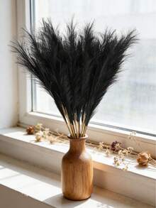 20 cành cỏ lau nhân tạo màu đen cao cấp, dài 55cm, trang trí nhà hiện đại cho phòng khách, bàn tiệc, kiểu cắm hoa khô tối giản, trang trí nhà và bếp phong cách Bohemian, lý tưởng cho đám cưới, tiệc tùng và ngày lễ, trang trí tiệc. - màu đen - Xem 7