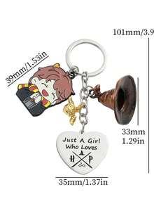 7pcs Cartoon Character , Ron Weasley, Hermione Granger Keychain, Suitable For Backpack Hanging, Car Decor, Party & Holiday Gifts - Multicolor - View 3