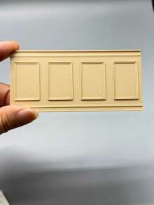 1:12 Scale Dollhouse Wall Paneling, Non-Wooden Wainscoting, Nordic Style Miniature Furniture, Multi-Color PLA Wall Tiles, Freely Assemble And Combine, Decorate Your Little World - Multicolor - View 6