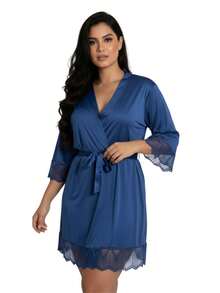 Maternity Sleepwear - Navy Blue - View 3