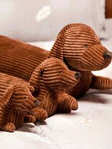 Cozy Canine Companion - Plush Dachshund Long Pillow: Your Multi-Purpose Cushion For Hugs, Lounge, And Rest, Bedroom Decor Festival Gifts - Brown - View 8