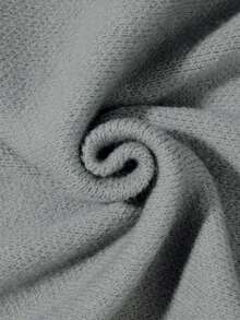 ANDREILEE 交叉提花针织套头毛衣，休闲宽松版型，适合春、秋、冬三季穿着，男女皆宜 - 灰色 - 查看 5