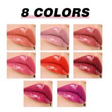 1pc Pressed Lipstick Mirror Gloss Lip Glaze Long-Lasting Moisturizing Lip Balm Lipstick Lip Tint, Suitable For Daily, Work, Commute, Party, Makeup - Multicolor - View 5