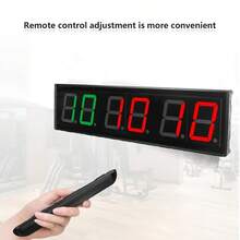 6位倒计时器，适用于会议、比赛、健身、1.5英寸秒表、运动计时器，用于健身房锻炼训练 - 黑色 - 查看 4