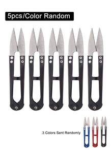 5pcs Small Sewing Scissors Set, Include Yarn Scissors, Mini U-Shape Scissors, Thread Snips, Embroidery Scissors, Suitable For Arts, Crafts, Knitting And DIY Projects - Multicolor - View 9