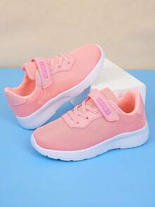 1 Pair Kids' Breathable Mesh Summer Fashion Outdoor Sports Shoes, Comfortable Non-Slip EVA Sole Running Sneakers - Pink - View 2